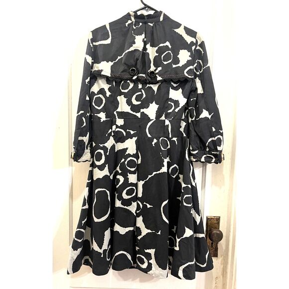 Anthropologie Leifsdottir Black Pattern Button Up Coat Jacket Women's Size Small - Picture 6 of 10